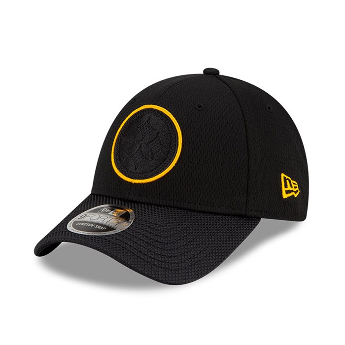 Pittsburgh Steelers NFL Sideline Road 9FORTY Stretch Snap Lippis Mustat - New Era Lippikset Suomi FI-476382